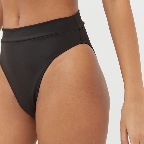 High-Waisted Solid Boho Peasant Hipster Hippie Art Beach Deco Farm Bikini Bottom - Picture 3 of 3